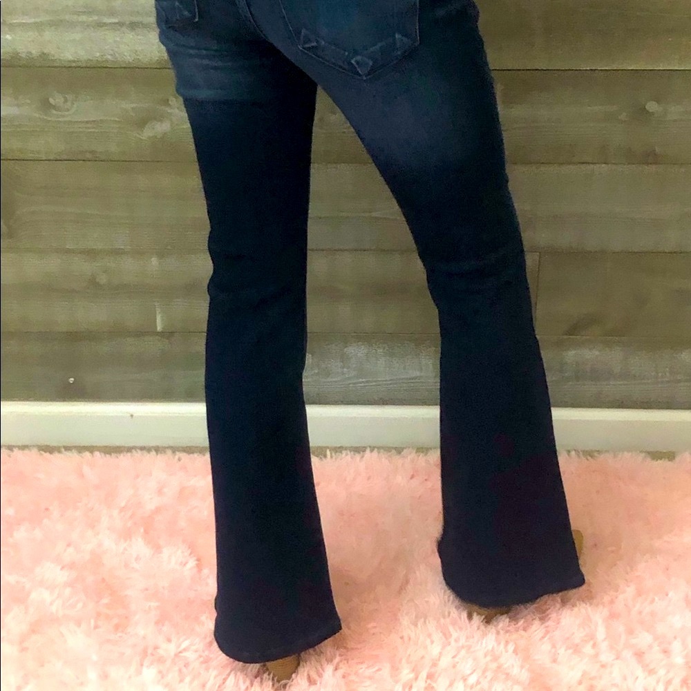 RESTOCK!! kancan mid rise flares super dark wash - Picture 8 of 12